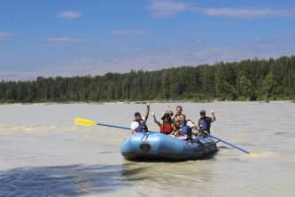 Ashley Kaso Family waving from Talkeetna