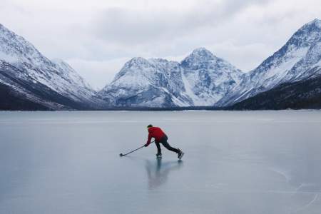 Eklutna Lake Ice Skating